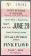 1975 Pink Floyd Hamilton Concert Ticket Stub Music Dark Side Of The Moon