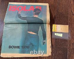 1976 David Bowie ISOLAR concert tour photo newspaper program & TICKET STUB