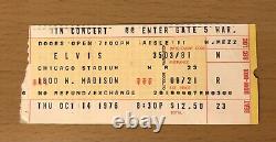 1976 Elvis Presley Chicago Concert Ticket Stub Heartbreak Hotel Viva Las Vegas