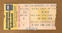 1976 Elvis Presley Cincinnati Concert Ticket Stub Viva Las Vegas The King B1