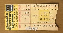 1976 Elvis Presley Cincinnati Concert Ticket Stub Viva Las Vegas The King B3