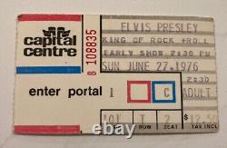 1976- Elvis Presley Concert Ticket Stub- 1 Year Before Passing- Capital Centre
