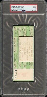 1976 FLEETWOOD MAC Minneapolis Parade Stadium Concert Music Full Ticket Stub PSA