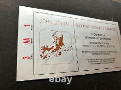 1976 JOHN DENVER Concert Ticket Stub UNIVERSAL CITY AMPHITHEATRE CALIFORNIA CA