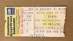 1976 The King Elvis Presley Cincinnati Ohio Concert Ticket Stub Hound Dog B1