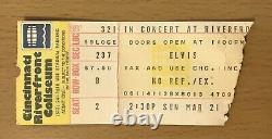 1976 The King Elvis Presley Cincinnati Ohio Concert Ticket Stub Hound Dog B2