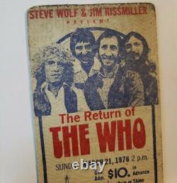 1976 The Return of The Who Concert Ticket Stub March 21 Anaheim Stadium Vintage