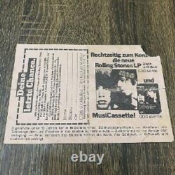 1976 The Rolling Stones Midsummer Concert Ticket Stub Neckarstadion Germany