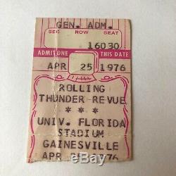 1976bob Dylanrolling Thunder Revue Desireconcert Ticket Stubgainesville Fl