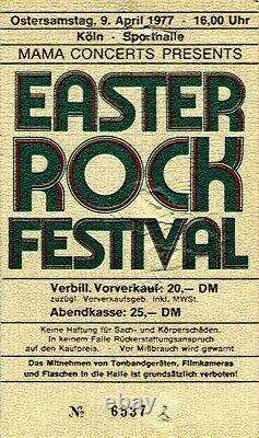 1977 AC/DC Black Sabbath EASTER ROCK FESTIVAL Concert Ticket Stub GERMANY