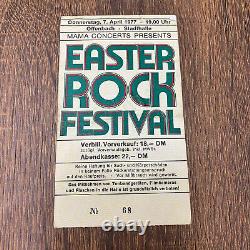 1977 AC/DC Black Sabbath Easter Rock Festival Concert Ticket Stub GERMANY