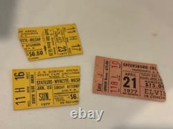1977 Elvis Concert Ticket + Country Music Stubs Vintage Wallet NC Estate Lot