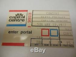 1977 Elvis Presley Concert Ticket Stub Capital Centre Landover MD Cool Rare