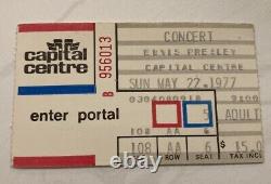 1977- Elvis Presley Concert Ticket Stub-Great Condition-1 OF HIS FINAL CONCERTS