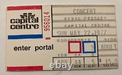 1977- Elvis Presley Concert Ticket Stub-ONE OF HIS FINAL CONCERTS-Capital Centre