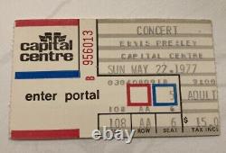 1977- Elvis Presley Concert Ticket Stub-ONE OF HIS FINAL CONCERTS-Capital Centre