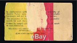 1977 LED ZEPPELIN Concert Ticket Stub SEATTLE WASHINGTON USA KING DOME ORIGINAL
