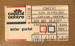 1977 Led Zeppelin Cap Centre Washington DC Concert Ticket Stub Jimmy Page Plant