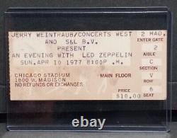 1977 Led Zeppelin Chicago 4/10/77 Concert Ticket Stub