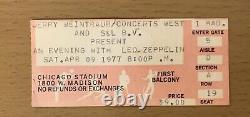 1977 Led Zeppelin Chicago Concert Ticket Stub Robert Plant Jimmy Page Bonham 19