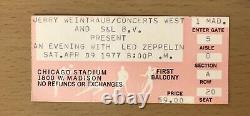 1977 Led Zeppelin Chicago Concert Ticket Stub Robert Plant Jimmy Page Bonham 20