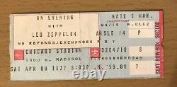 1977 Led Zeppelin Chicago Concert Ticket Stub Robert Plant Jimmy Page Bonham 7