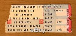 1977 Led Zeppelin Cincinnati Concert Ticket Stub Robert Plant Jimmy Page Bonham
