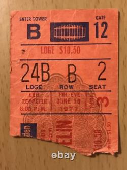 1977 Led Zeppelin Madison Square Garden New York City 6/10 Concert Ticket Stub
