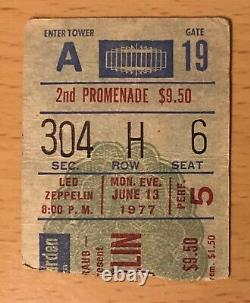 1977 Led Zeppelin Madison Square Garden New York Concert Ticket Stub Page Plant