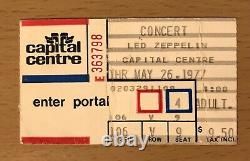 1977 Led Zeppelin Washington DC Concert Ticket Stub & Vintage Patch Robert Plant