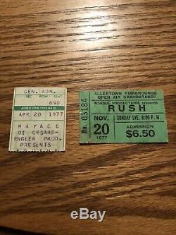 1977 Rush concert ticket Stubs Lot Farewell To Kings Rare