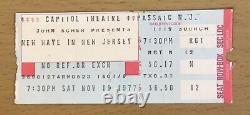 1977 The Ramones / Talking Heads Passaic N. J. Concert Ticket Stub Joey Burned