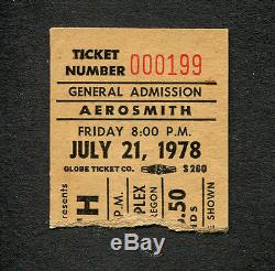 1978 Aerosmith AC/DC concert ticket stub Portland OR Bon Scott Powerage