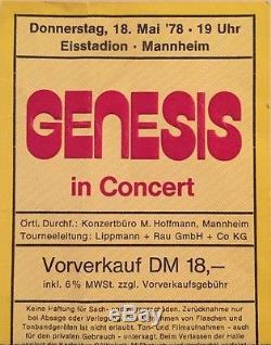 1978 Genesis concert ticket stub Mannheim And Then There Were Three