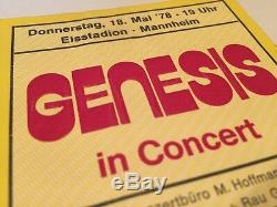 1978 Genesis concert ticket stub Mannheim And Then There Were Three