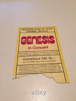 1978 Genesis concert ticket stub Mannheim And Then There Were Three