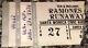 1978 Ramones Runaways Box Office Concert Ticket Stub Santa Monica Ca 1/27/78 La