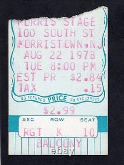 1978 Savoy Brown AC/DC concert ticket stub Morristown NJ Bon Scott Powerage
