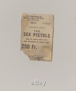 1978 Sex Pistols Concert Ticket Stub