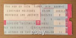 1978 Van Halen 5th Show Journey Montrose Milwaukee Concert Ticket Stub Eddie