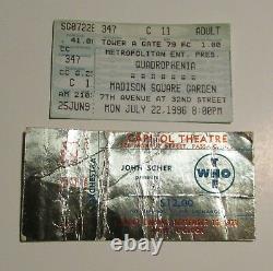 1979-00 THE WHO Concert Ticket Stub VG 4.0 LOT of 8 Quadrophenia / Jimmy Page