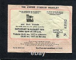 1979 The Who AC/DC Bon Scott concert ticket stub London Wembley Who Are You
