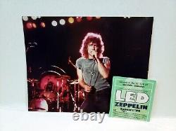 1980 Led Zeppelin Concert'80 TICKET STUB + LIVE PHOTO Mannheim Germany RARE