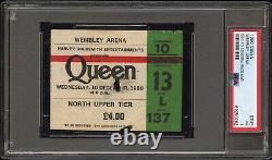 1980 Queen Concert Ticket Stub PSA 1 Wembley Arena London Freddie Mercury