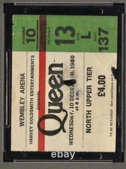 1980 Queen Concert Ticket Stub PSA 1 Wembley Arena London Freddie Mercury