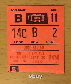 1980 The Commodores / Bob Marley Madison Square Garden Nyc Concert Ticket Stub 2