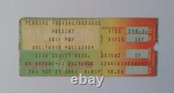 1981 Iggy Pop Rare Concert Ticket Stub Hollywood Palladium on Sunset Blvd