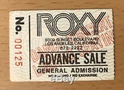 1981 Stray Cats Roxy Hollywood Concert Ticket Stub Very First Show Ever Setzer