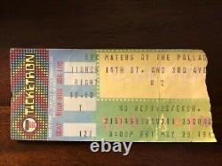 1981 U2'BOY' Concert Ticket Stub-Mateus at Palladium, NY 5/29/81 BONO, EDGE