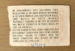 1981 U2 Boy Tour Santa Monica Concert Ticket Stub Bono The Edge I Will Follow